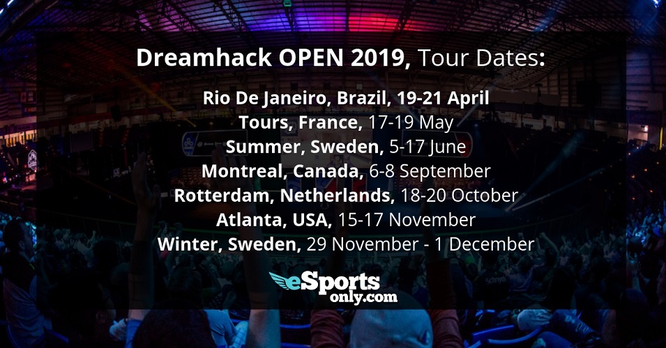 Dreamhack OPEN 2019, tour dates